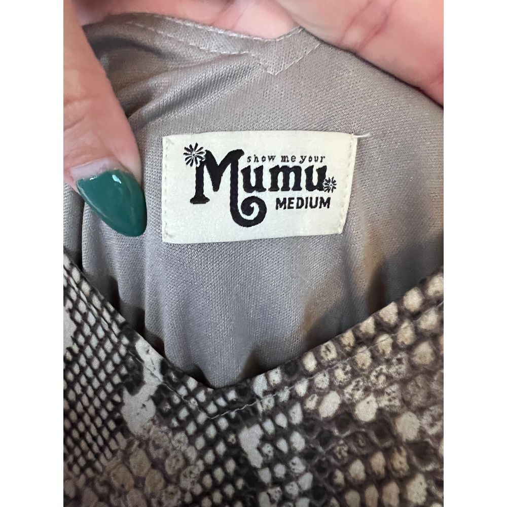 Show Me Your Mumu women's Kendall snakeskin sleeveless maxi dress Size‎ Medium - Picture 5 of 8